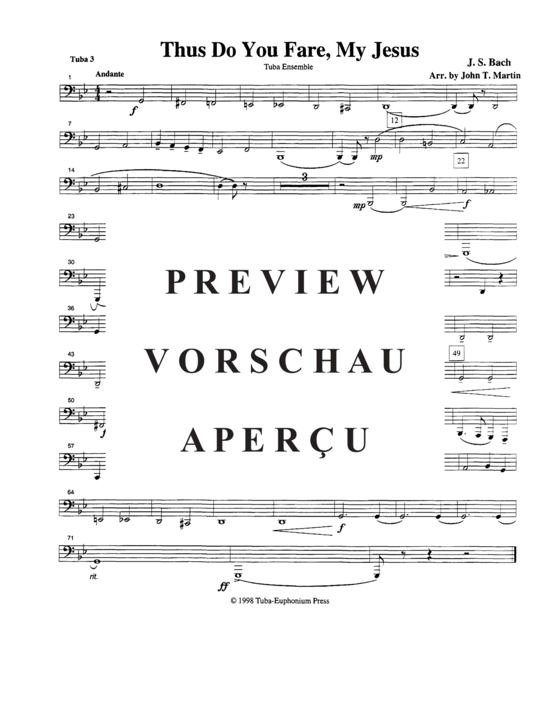 Product gallery: Page 11 of 11 Thus Do You Fare, My Jesus , , (Tuba Quintet EETTT)