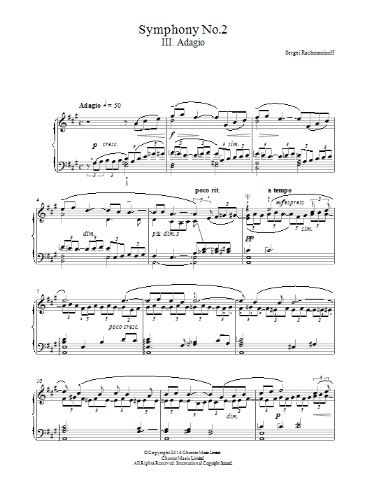 Produktgalerie: Seite 1 von 1 Symphony No.2 - 3rd Movement, Sergei Rachmaninov, Klavier
