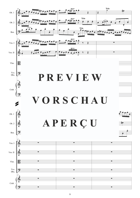 Produktgalerie: Seite 10 von 11 Orchester Suite No.1 in C-Dur BWV 1066, , Orchester 2 Oboen, Fagott, Streicher und Cembalo BC