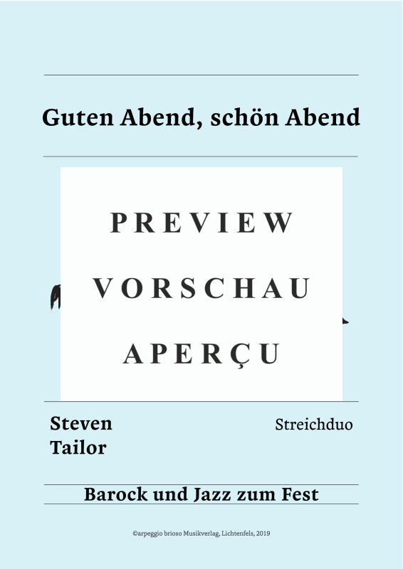 Product gallery: Page 2 of 7 Guten Abend, schön Abend - aus dem Album Barock und Jazz zum Fest, , (Duet violin viola)