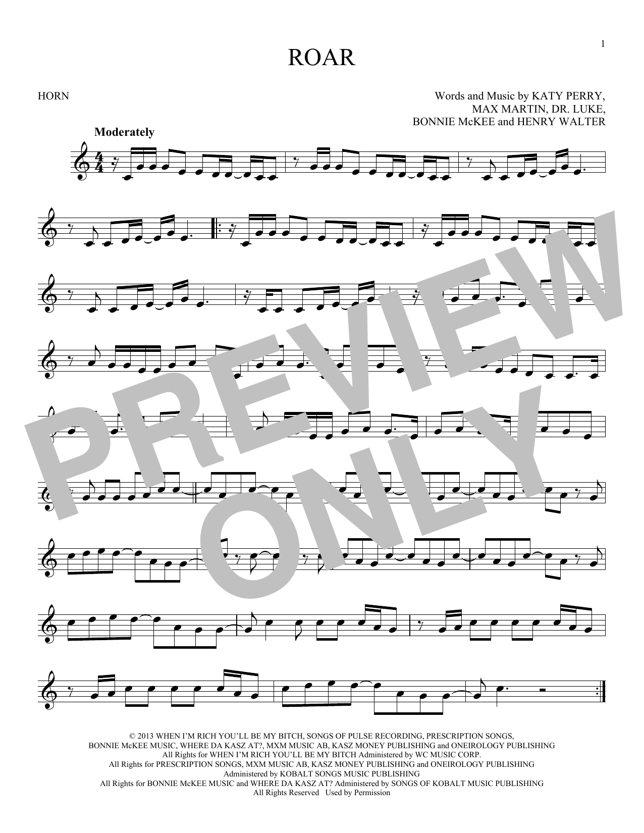 Produktgalerie: Seite 1 von 1 Roar, Katy Perry, Horn