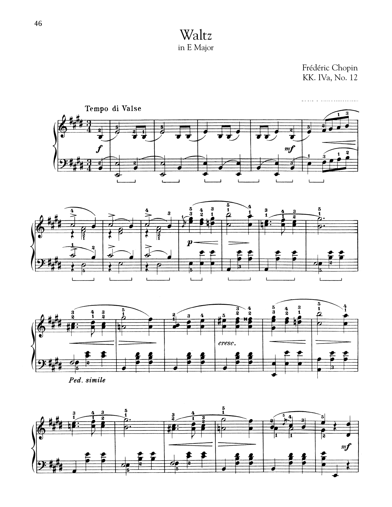 Product picture to: Waltz In E Major, KK. IVa, No. 12