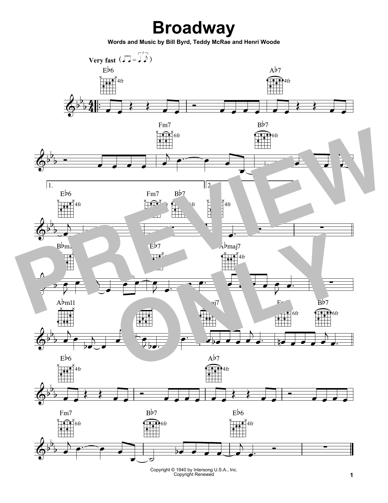 Produktbild zu: Broadway