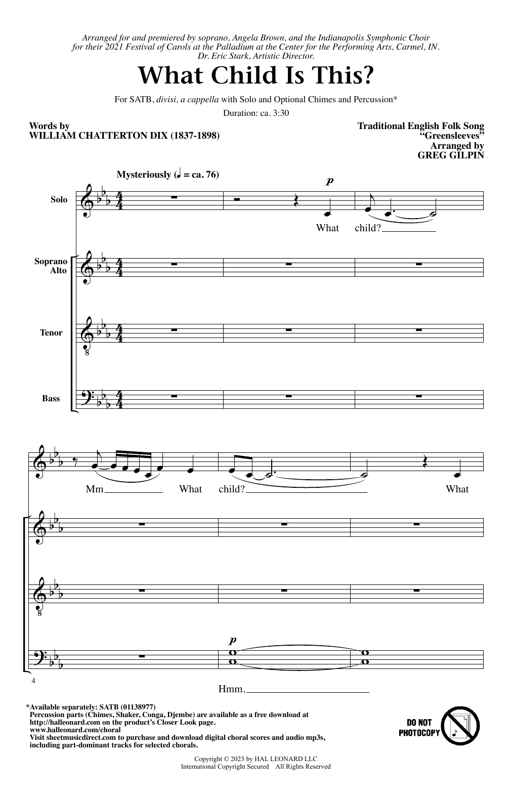 Produktbild zu: What Child Is This? (arr. Greg Gilpin)