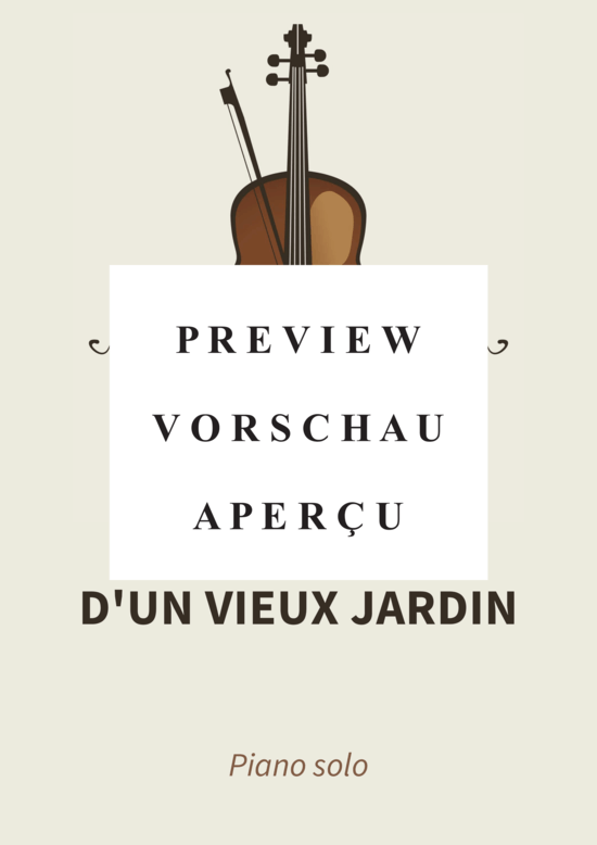 Product gallery: Page 2 of 7 D´un vieux jardin - No. 1 de Trois morceaux (pour piano) , , Piano Solo