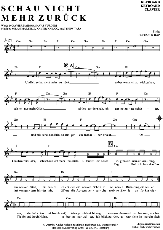 Product picture to: Schau nicht mehr zurück Xavas