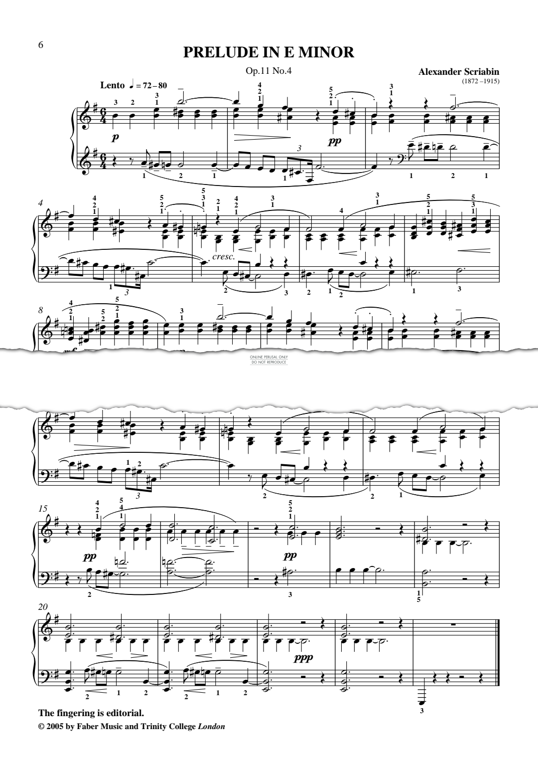 Produktbild zu: Prelude In E Minor