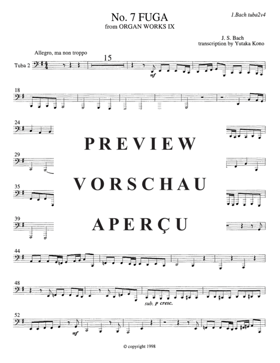 Product gallery: Page 17 of 18 Fuga, from Organ Works IX , , (Tuba Quartett EETT)