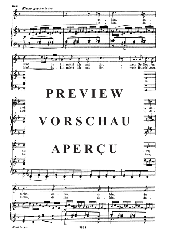 Product gallery: Page 3 of 5 Mignons Gesang D.321, Kennst du das Land, , High Voice and Piano