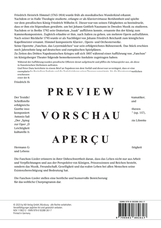 gallery: Fanchon-Lieder - vier Lieder für Gemischten Chor, , 