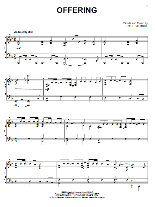 Product gallery: Page 1 of 1 Offering, Paul Baloche