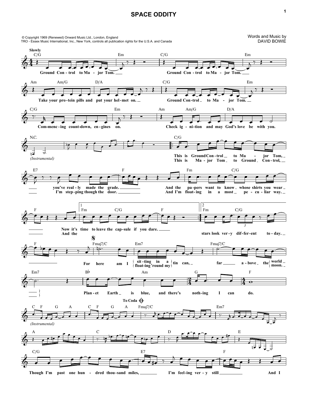 Produktgalerie: Seite 1 von 1 Space Oddity, David Bowie, Melodieinstrument