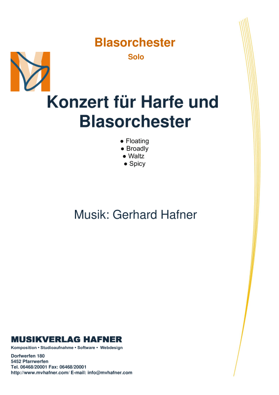 Product picture to: Konzert für Harfe und BlasorchesterGerhard Hafner