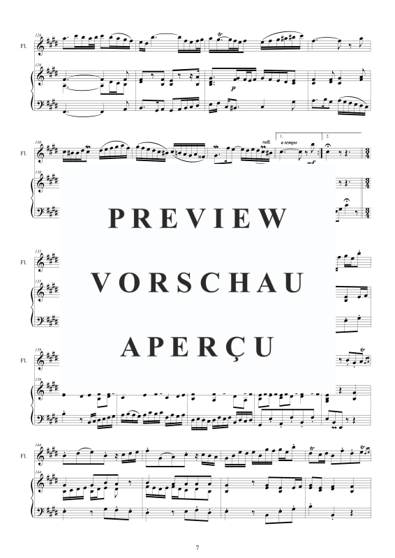 Product gallery: Page 8 of 11 Flöten Sonate E-Dur BWV 1035, , Flöte und Cembalo/Klavier