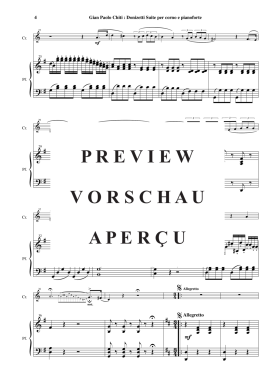 Produktgalerie: Seite 5 von 21 Donizetti Suite , , (Horn in F + Klavier)