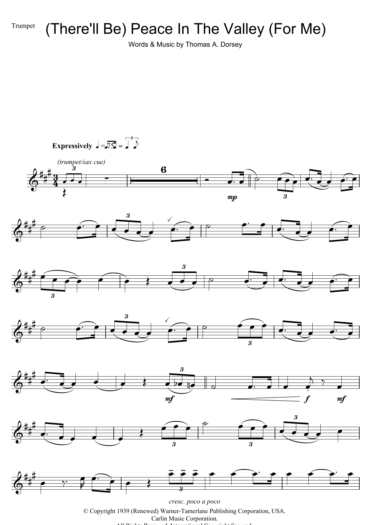 Produktgalerie: Seite 1 von 1 (There'll Be) Peace In The Valley (For Me), Johnny Cash, Trompete