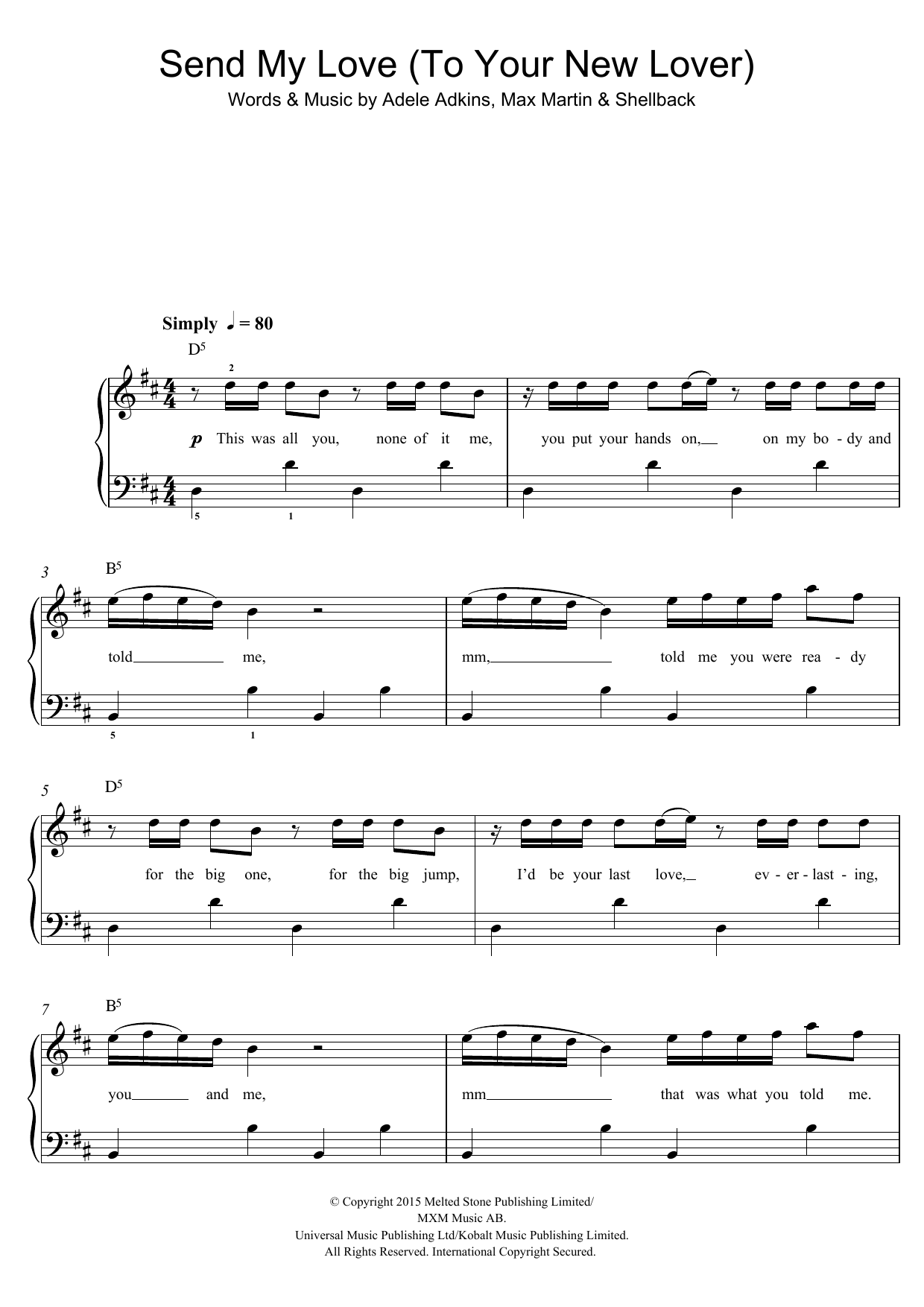 Produktbild zu: Send My Love (To Your New Lover)