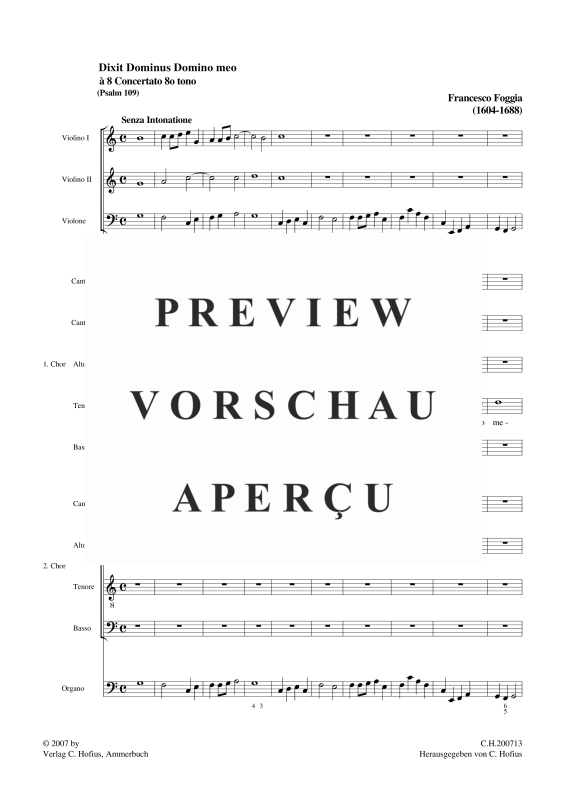 gallery: Dixit Dominus , , (Gemischtes Ensemble 9 Stimmen, 2 Vioilinen, Violone und BC)