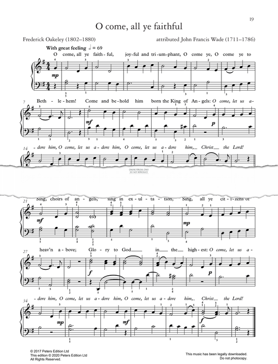 Produktgalerie: Seite 1 von 1 O Come, All Ye Faithful, John Francis Wade, Gesang, Klavier