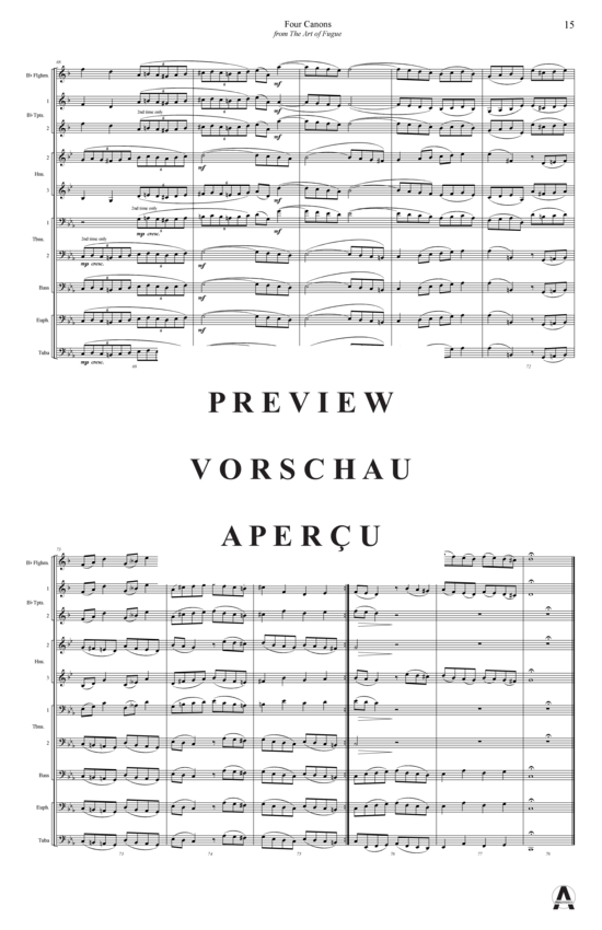 Produktgalerie: Seite 17 von 20 Vier Kanon aus Kunst der Fuge , , (Concert Band)