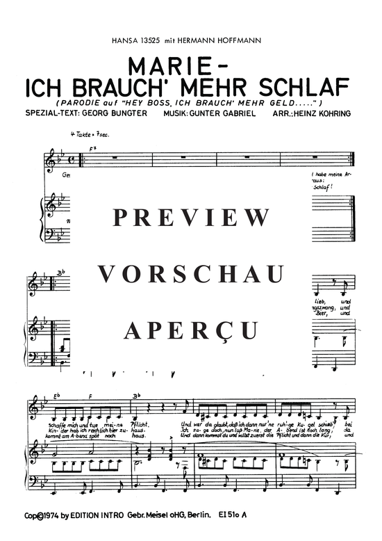 Produktgalerie: Seite 4 von 4 Marie, ich brauch mehr Schlaf, Hoffmann, Hermann, Klavier und Gesang