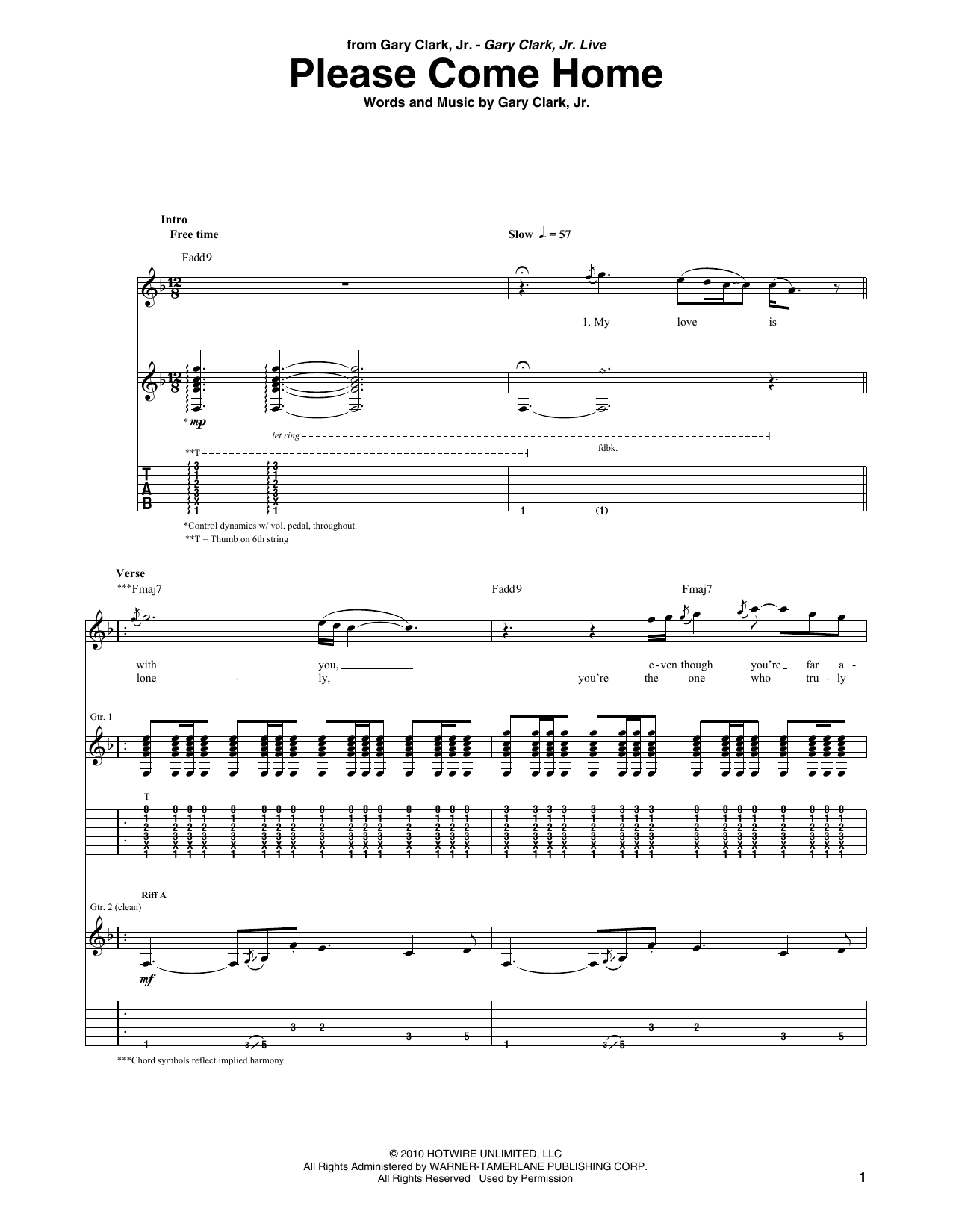 Produktgalerie: Seite 1 von 1 Please Come Home, Gary Clark, Jr., Gitarre