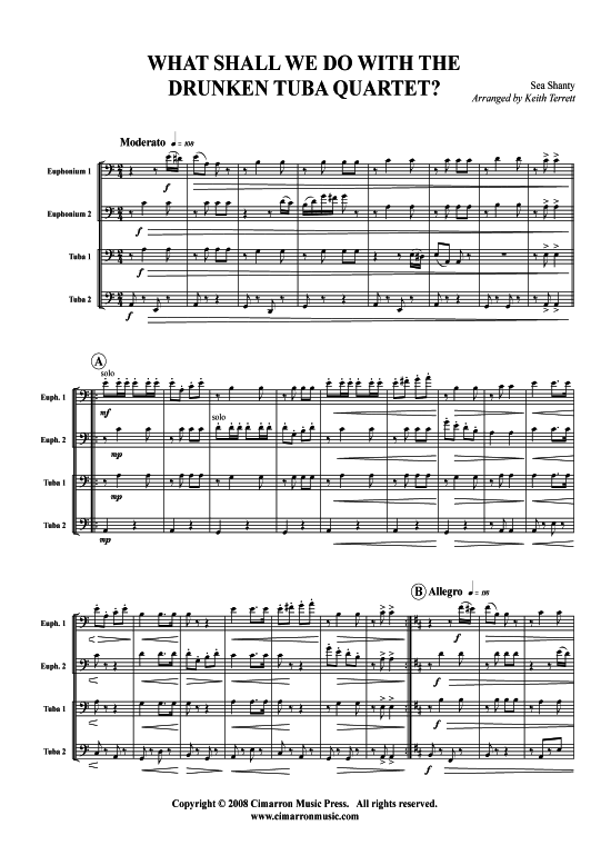 Product picture to: What Would You Do With a Drunken Tuba Quartet? Sea Shanty