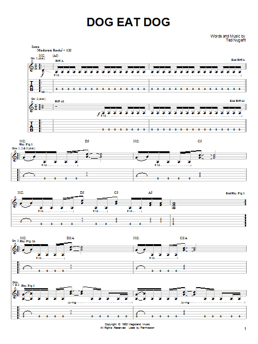 Produktgalerie: Seite 1 von 1 Dog Eat Dog, Ted Nugent, Gitarre