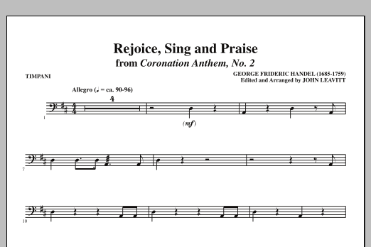 Product picture to: Rejoice, Sing And Praise - Timpani