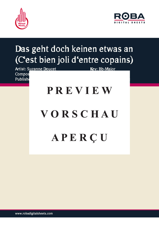Produktgalerie: Seite 2 von 4 Das geht doch keinen etwas an (Cest bien joli dentre copains), Doucet, 	Suzanne, Klavier und Gesang