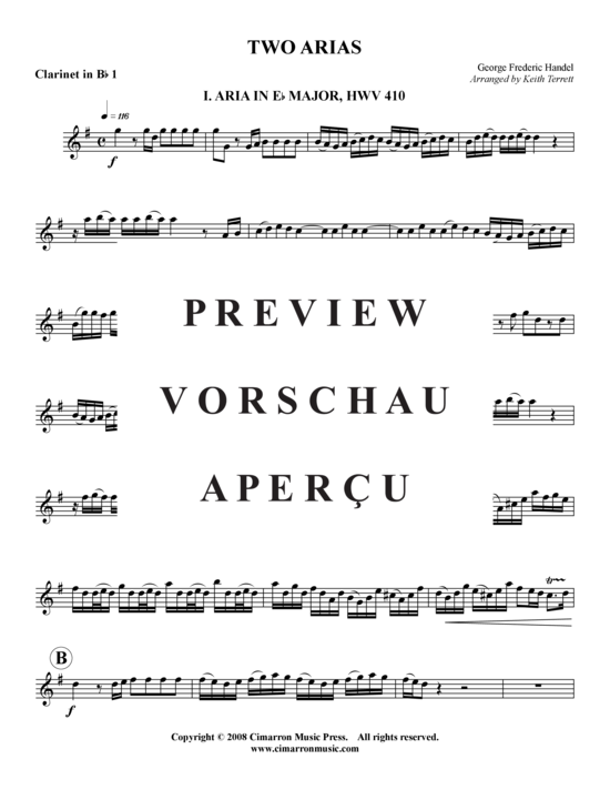 Product gallery: Page 16 of 21 Zwei Arien in Es-Dur , , (clarinet choir)