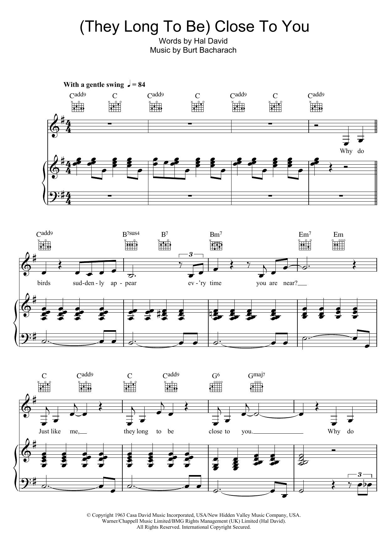 Produktbild zu: (They Long To Be) Close To You