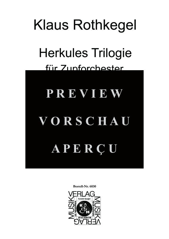 gallery: Herkules Trilogie, , Zupforchester - Partitur