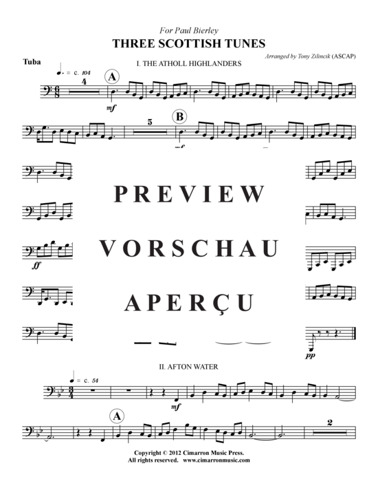 Product gallery: Page 7 of 8 Drei schottische Volkslieder , , (piano + tuba)