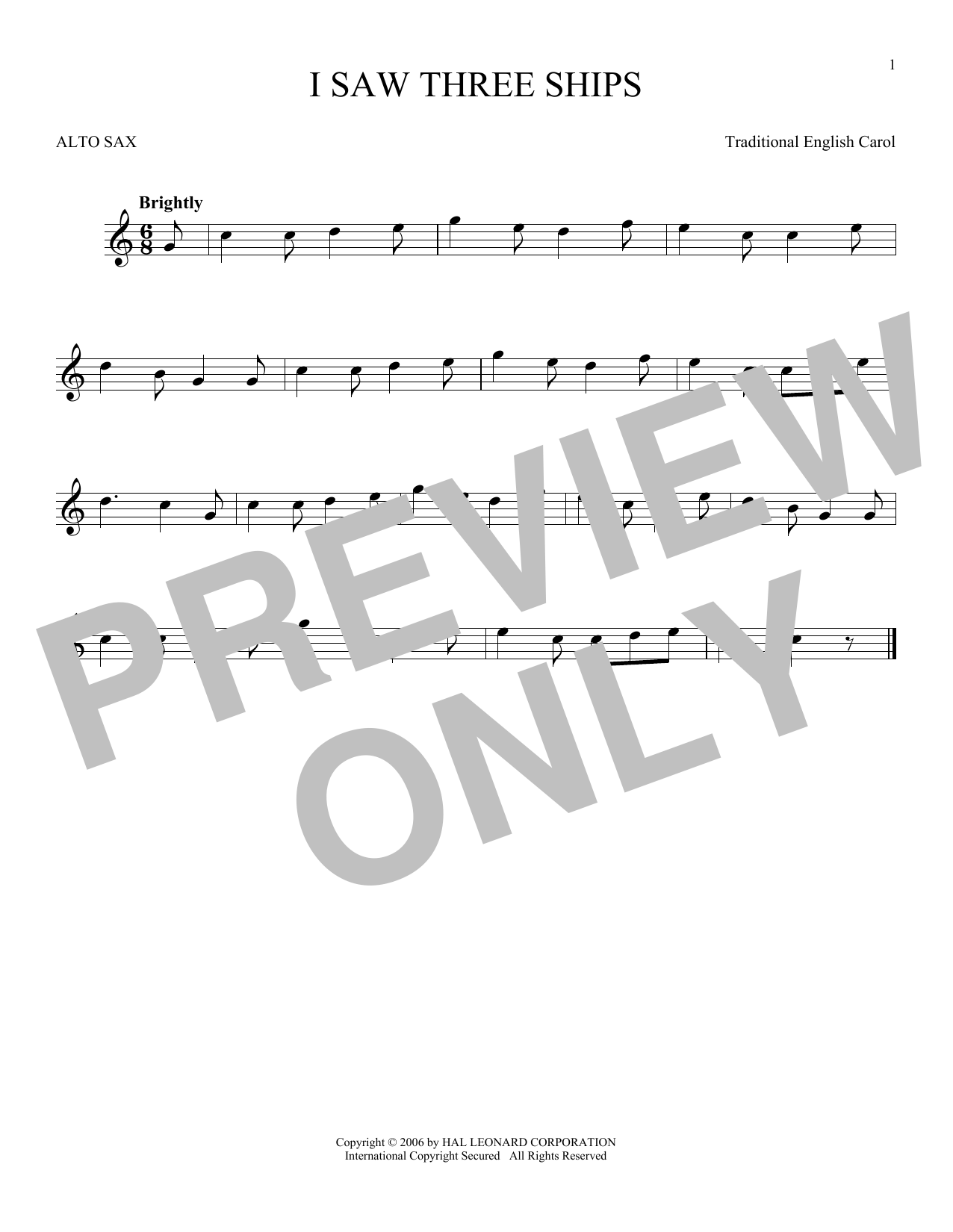 Product gallery: Page 1 of 1 I Saw Three Ships, Traditional English Carol