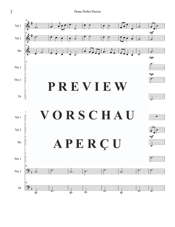 Produktgalerie: Seite 4 von 11 Dona Nobis Pacem - Kanon 16. Jahrhundert, , Blechbläser Sextett