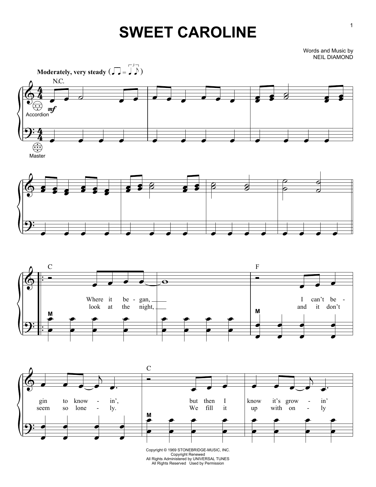 Product gallery: Page 1 of 1 Sweet Caroline, Neil Diamond