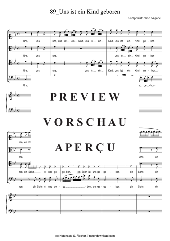 Product gallery: Page 6 of 9 Uns ist ein Kind geboren , , (mixed choir)