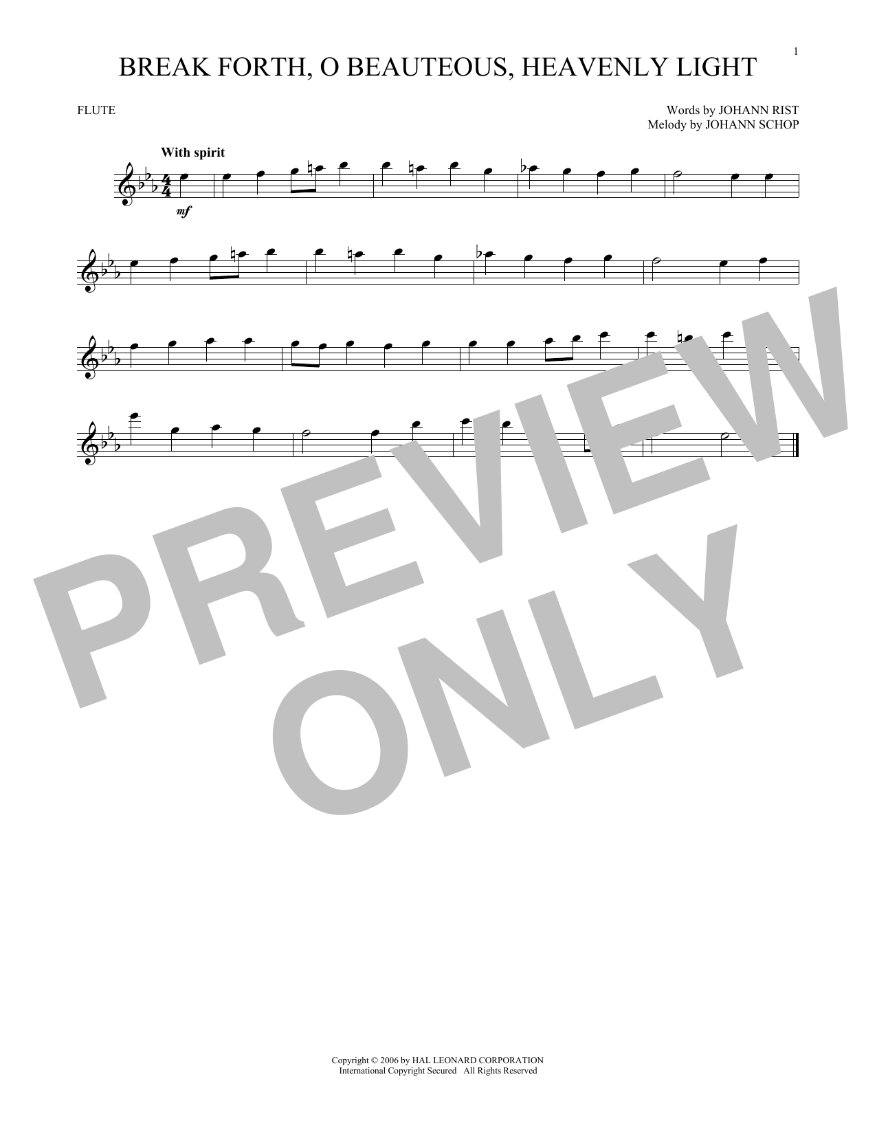 Product gallery: Page 1 of 1 Break Forth, O Beauteous, Heavenly Light, J.S. Bach