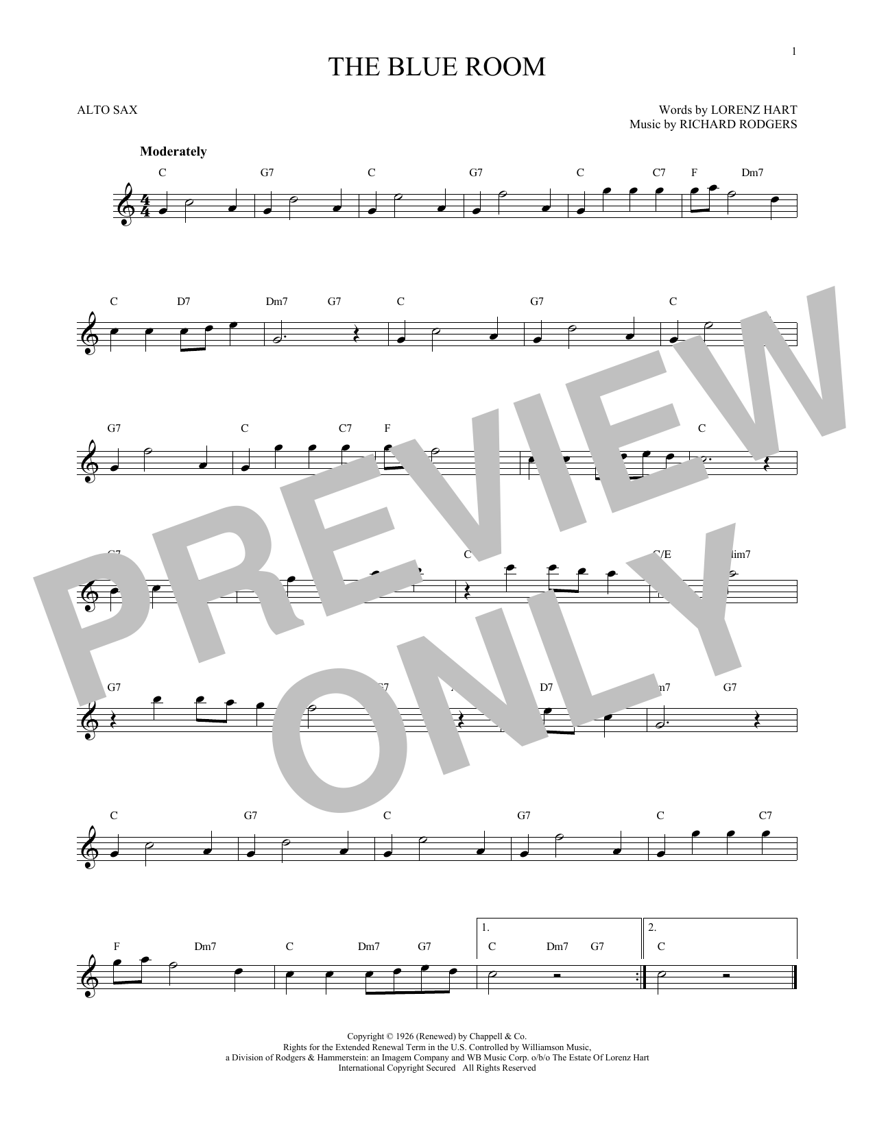 Product gallery: Page 1 of 1 The Blue Room, Rodgers & Hart