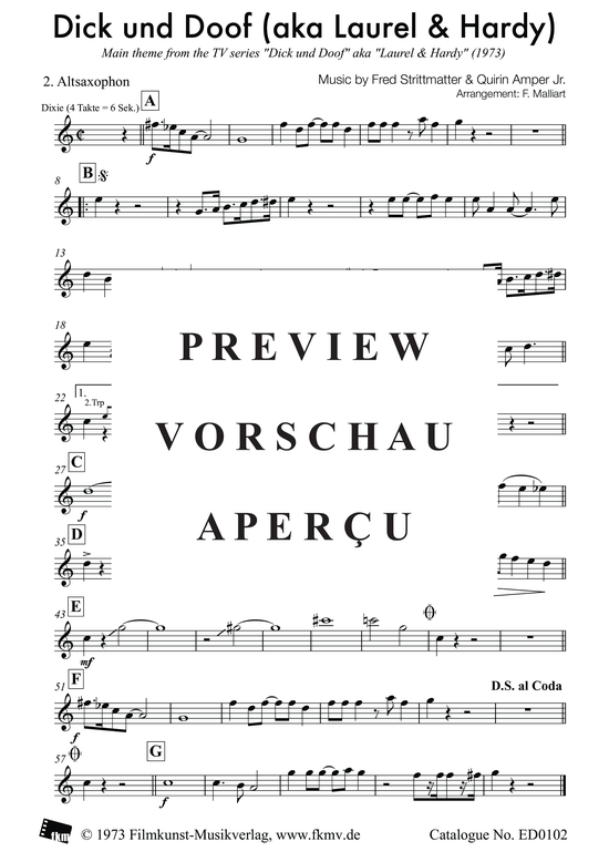 Product picture to: Dick und Doof: Altsaxophon 2Aus der TV-Serie "Dick und Doof"