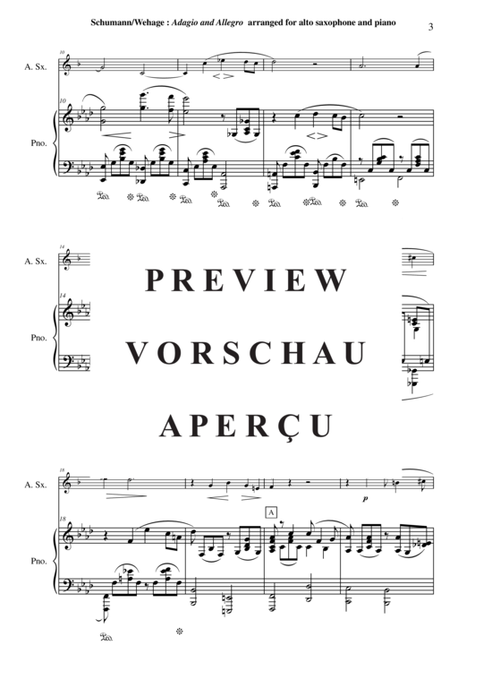 Product gallery: Page 4 of 21 Adagio und Allegro, Opus 70 , , (alto saxophone + piano)