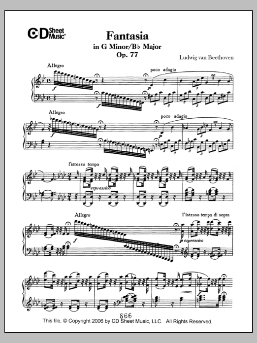 Produktbild zu: Fantasia In G Minor/B-flat Major, Op. 77