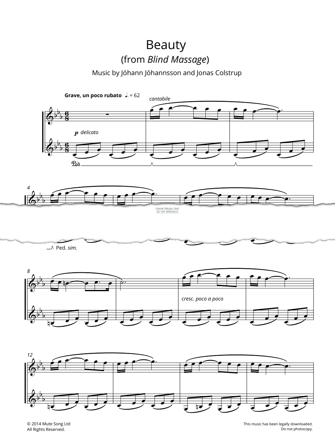 Product gallery: Page 1 of 1 Beauty (from 'Blind Massage'), Jóhann Jóhannsson
