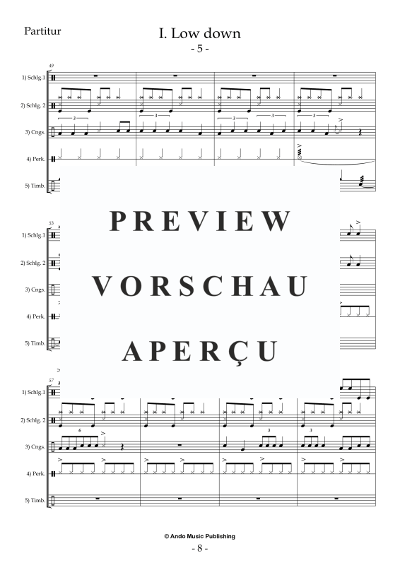 Produktgalerie: Seite 10 von 11 5 Ensemble Stücke für fünf Percussion Spieler, , Perkussion Ensemble Quintett