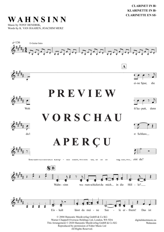 gallery: Wahnsinn , Petry, Wolfgang, (Klarinette in B)