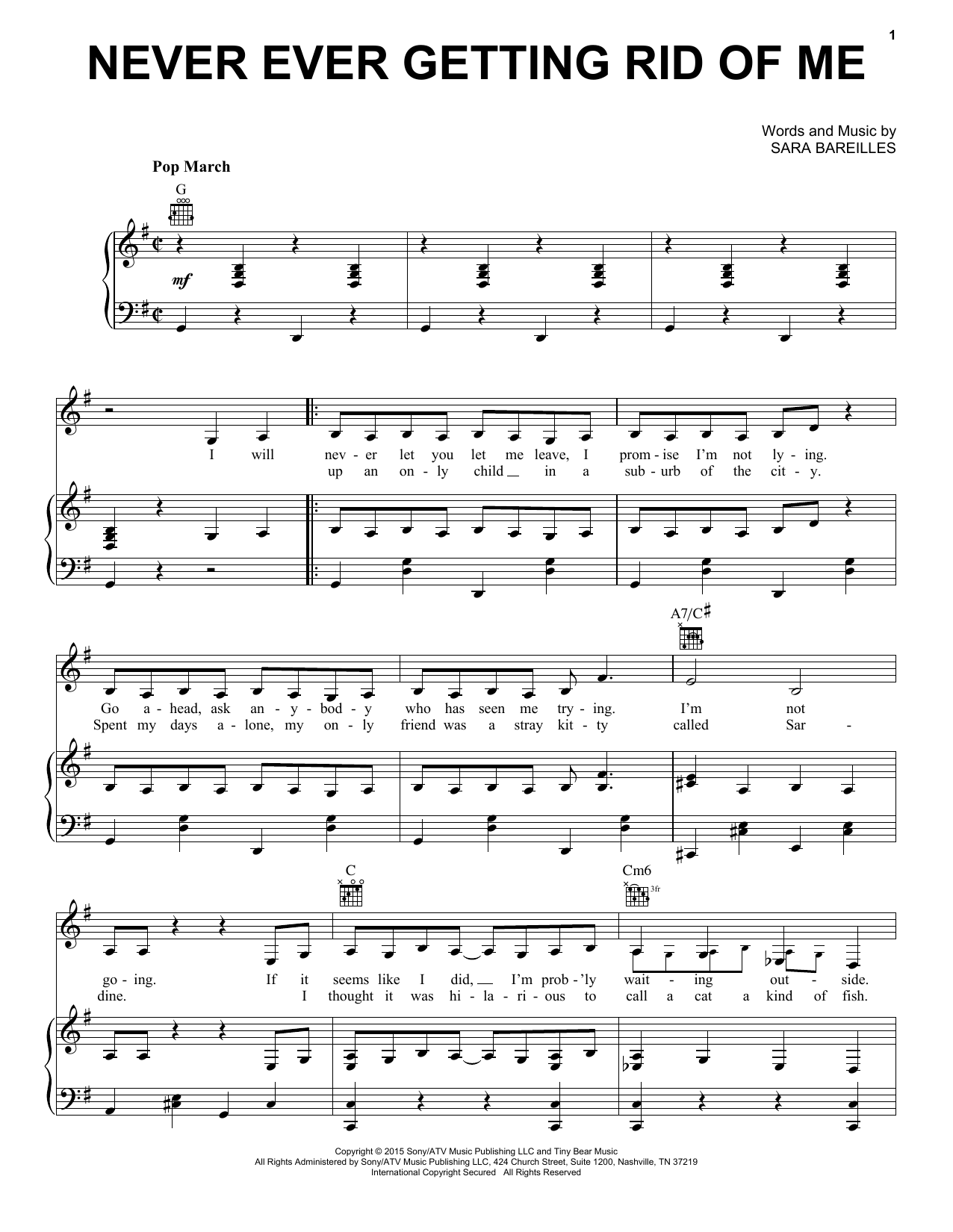 Produktbild zu: Never Ever Getting Rid Of Me (from Waitress The Musical)