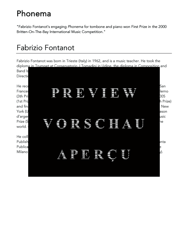 Product gallery: Page 4 of 11 Phonema, , (trombone and piano)