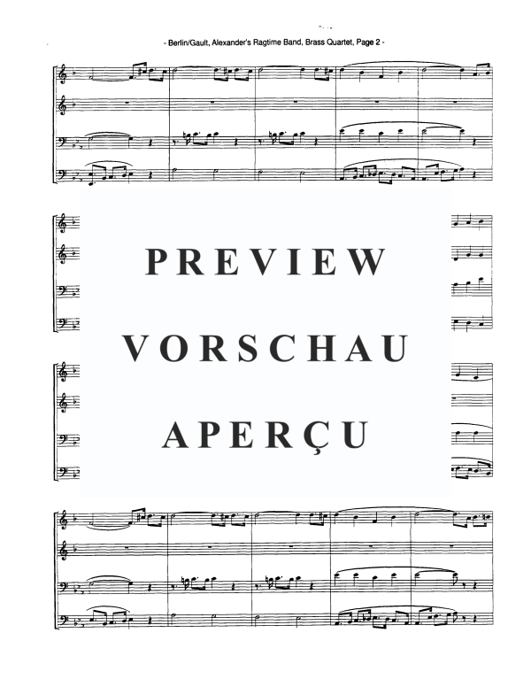 Produktgalerie: Seite 4 von 11 Alexander's Ragtime Band, , Blechbläserquartett