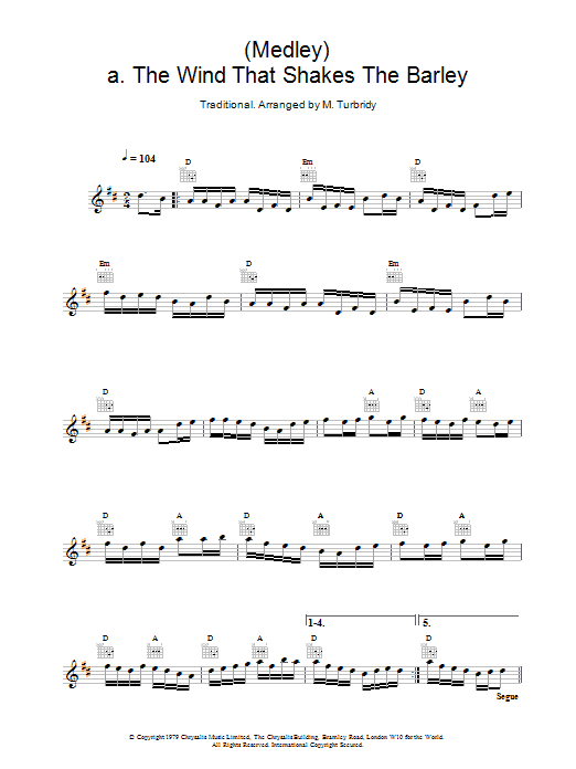 Produktgalerie: Seite 1 von 1 (Medley) a. The Wind That Shakes The Barley; b. The Reel With The Beryle, The Chieftains, Melodieinstrument